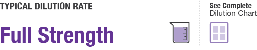 Typical dilution rate full strength